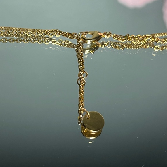 Christian Dior Petit CD Double Necklace Gold Metal Finish and Crystals - Picture 11 of 15